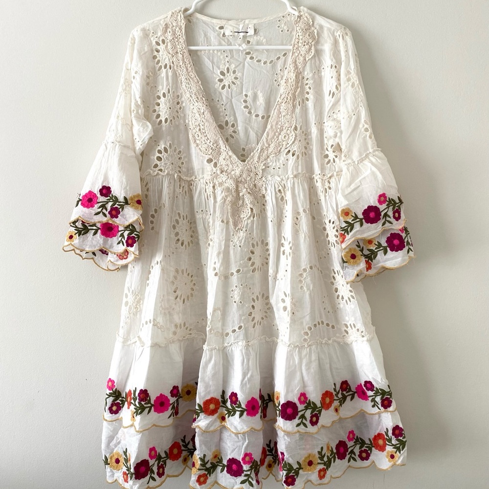 White floral dress